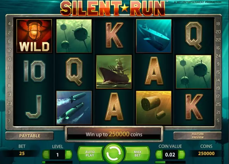 Silent Run  Real Money Slot made by NetEnt - Main Screen Reels