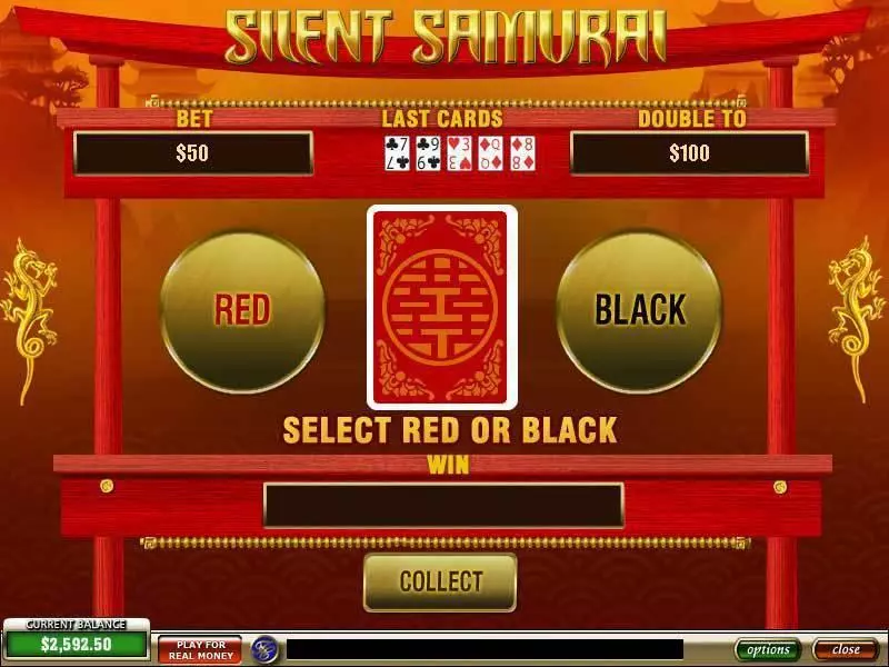 Silent Samurai  Real Money Slot made by PlayTech - Gamble Screen