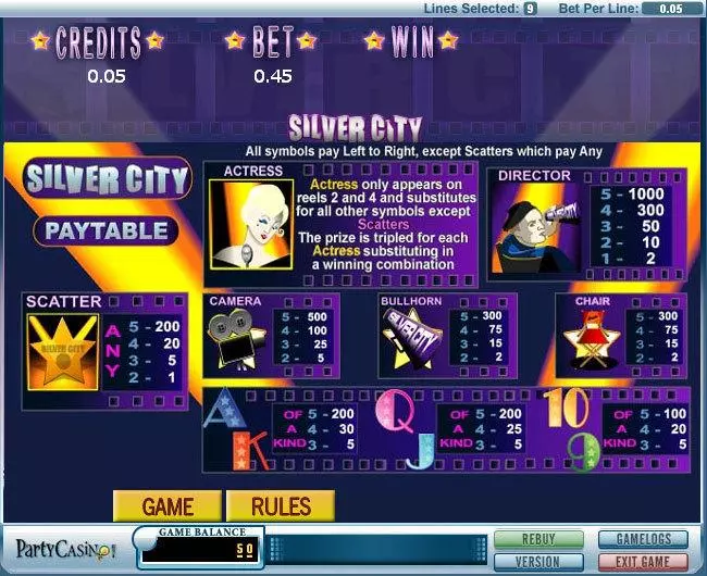 Silver City  Real Money Slot made by bwin.party - Info and Rules
