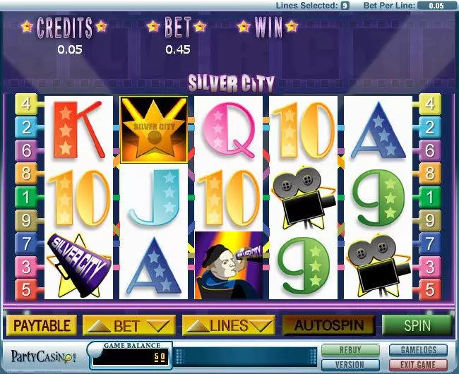 Silver City  Real Money Slot made by bwin.party - Main Screen Reels
