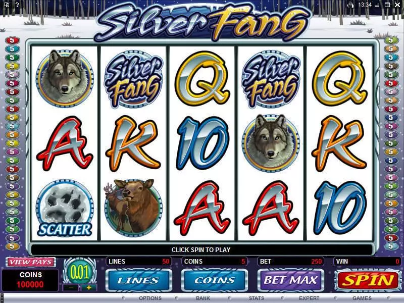 Silver Fang  Real Money Slot made by Microgaming - Main Screen Reels
