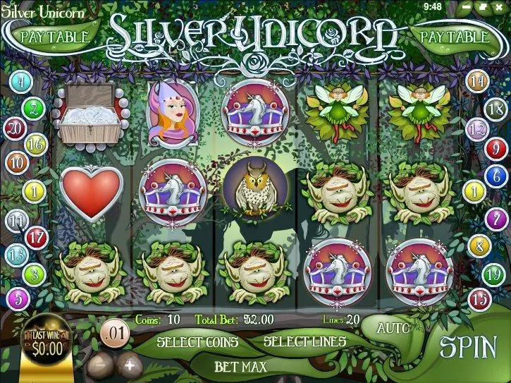 Silver Unicorn  Real Money Slot made by Rival - Main Screen Reels