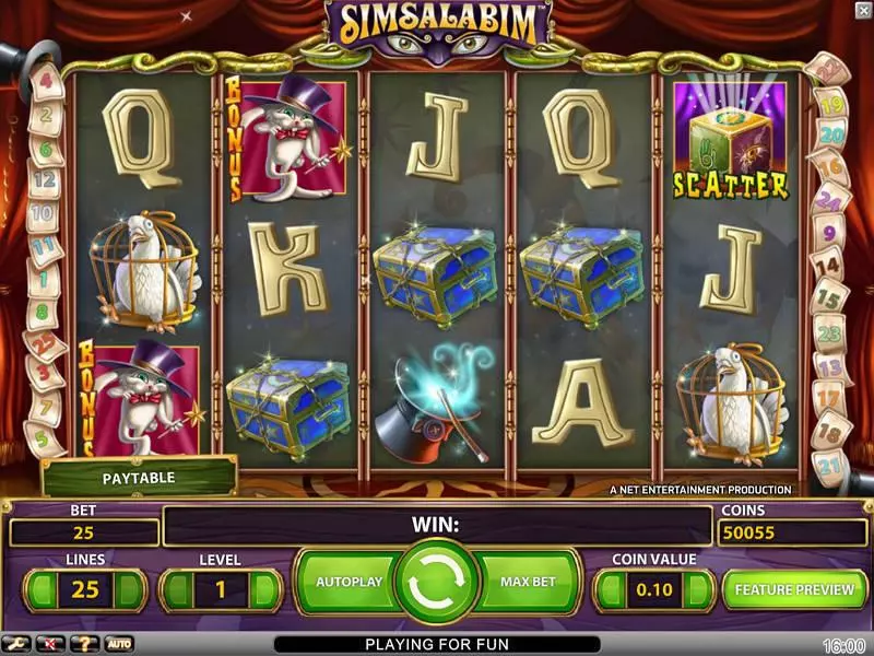 Simsalabim  Real Money Slot made by NetEnt - Main Screen Reels
