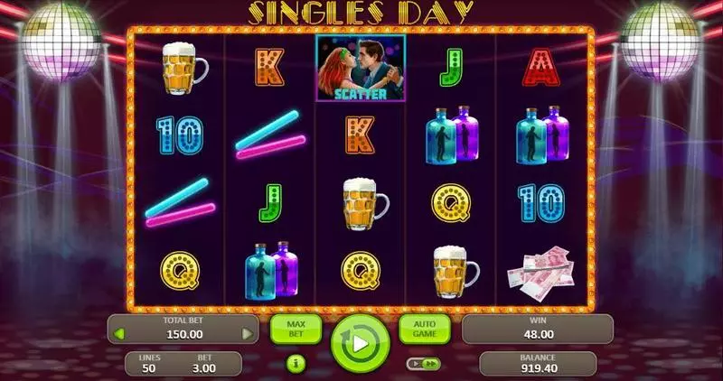 Singles Day  Real Money Slot made by Booongo - Main Screen Reels