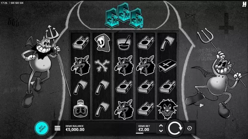 SixSixSix  Real Money Slot made by Hacksaw Gaming, - Main Screen Reels