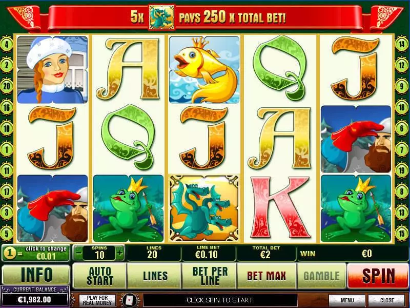 Skazka  Real Money Slot made by PlayTech - Main Screen Reels