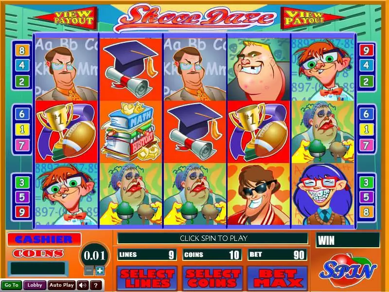 Skool Daze  Real Money Slot made by Wizard Gaming - Main Screen Reels