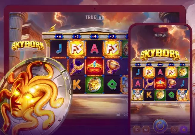 Skyborn  Real Money Slot made by TrueLab Games - Introduction Screen