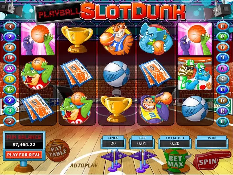 Slot Dunk  Real Money Slot made by Topgame - Main Screen Reels