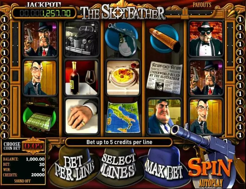 Slotfather  Real Money Slot made by BetSoft - Main Screen Reels