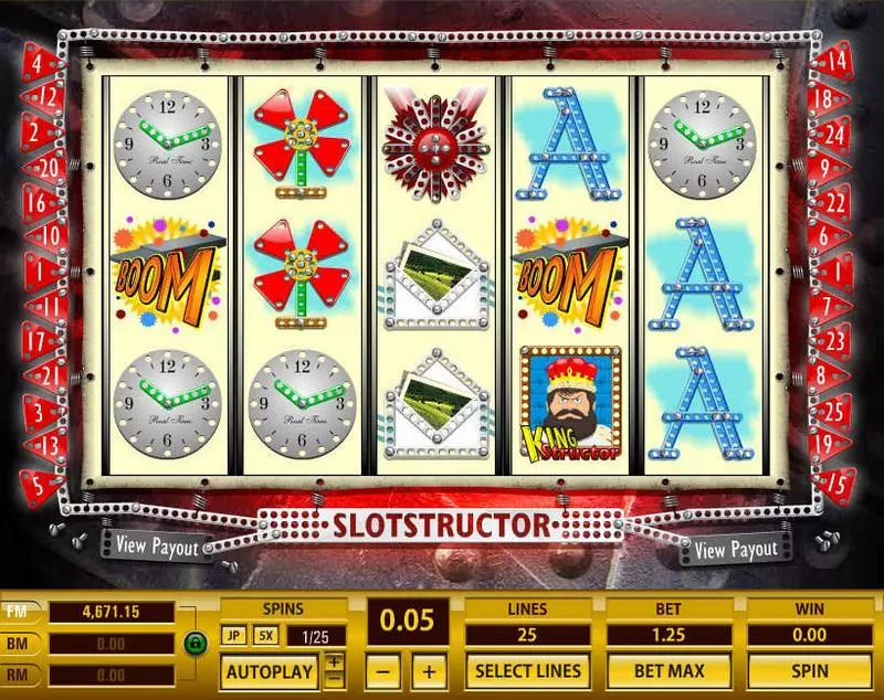 Slotstructor  Real Money Slot made by Topgame - Main Screen Reels