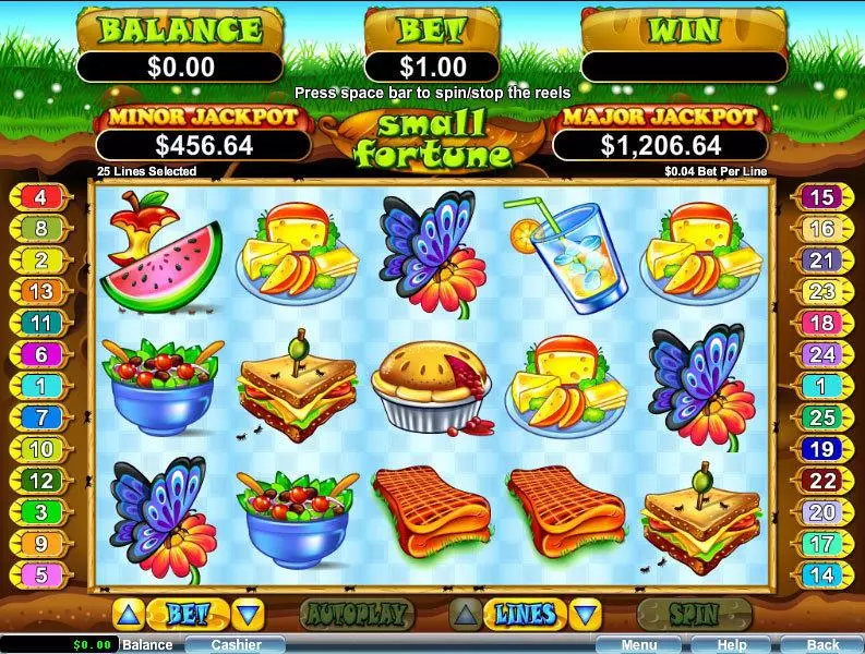 Small Fortune  Real Money Slot made by RTG - Main Screen Reels