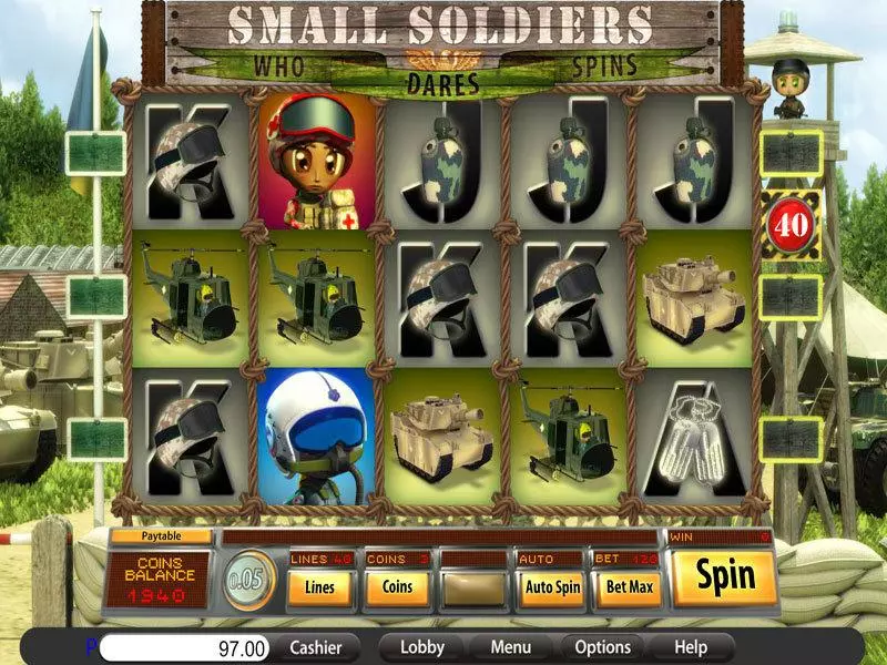Small Soldiers  Real Money Slot made by Saucify - Main Screen Reels