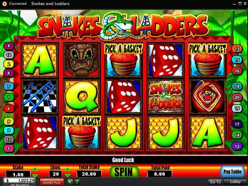 Snakes and Ladders  Real Money Slot made by 888 - Bonus 1