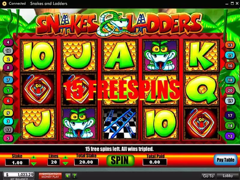 Snakes and Ladders  Real Money Slot made by 888 - Bonus 3