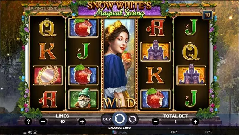Snow White’s Magical Spring  Real Money Slot made by Spinomenal - Main Screen Reels