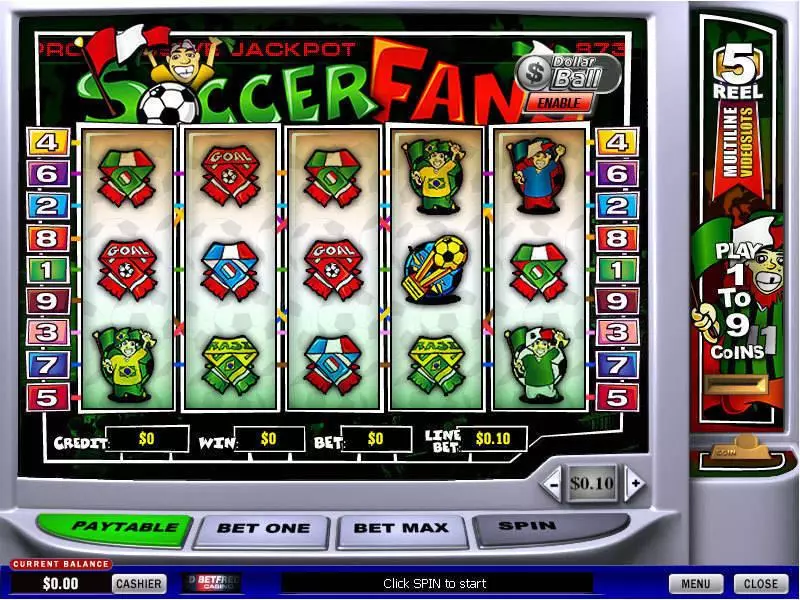 Soccer Fans  Real Money Slot made by PlayTech - Main Screen Reels