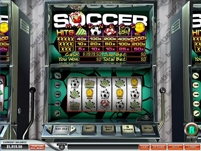 Soccer Madness  Real Money Slot made by PlayTech - Main Screen Reels