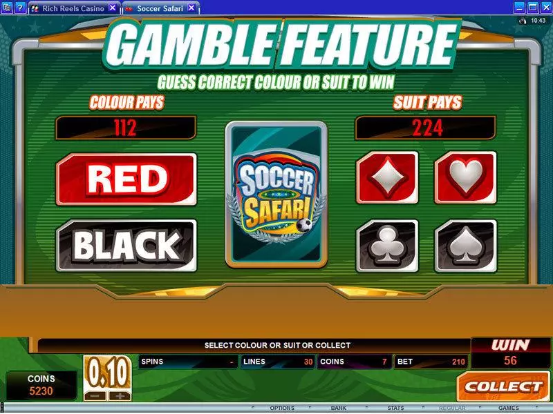 Soccer Safari  Real Money Slot made by Microgaming - Gamble Screen
