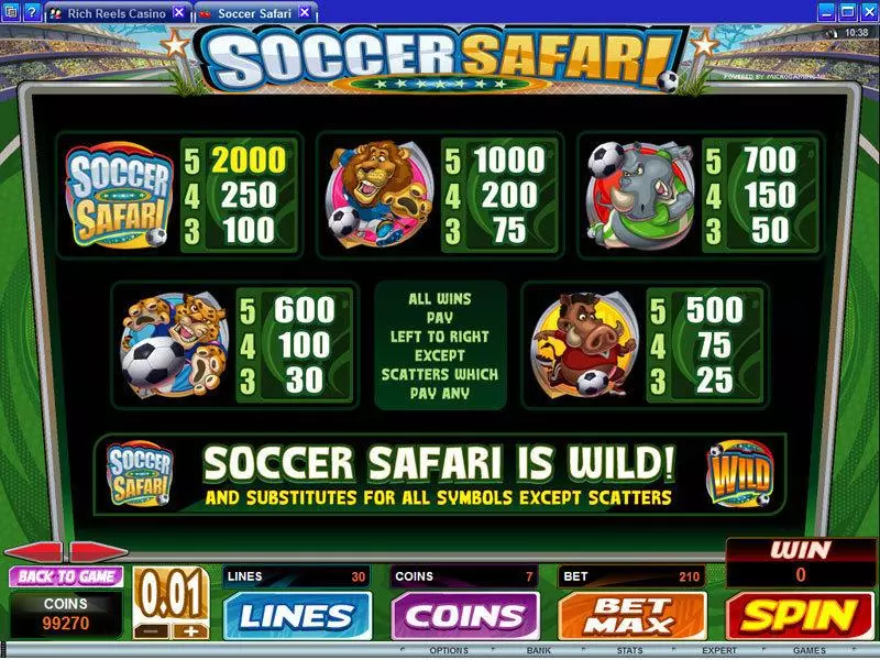 Soccer Safari  Real Money Slot made by Microgaming - Info and Rules