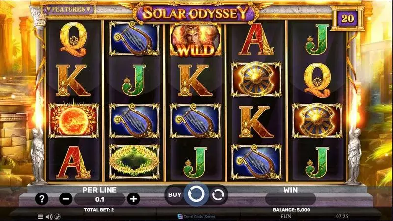 Solar Odyssey  Real Money Slot made by Spinomenal - Main Screen Reels