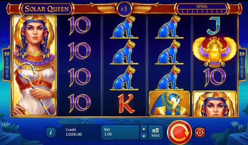 Solar Queen  Real Money Slot made by Playson - Main Screen Reels