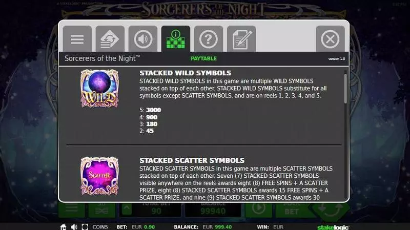 Sorcerers of the Night  Real Money Slot made by StakeLogic - Bonus 1