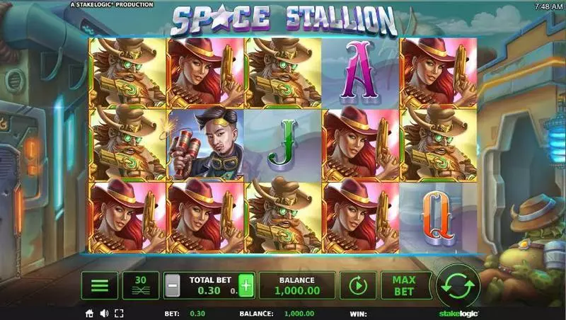 Space Stallion  Real Money Slot made by StakeLogic - Main Screen Reels