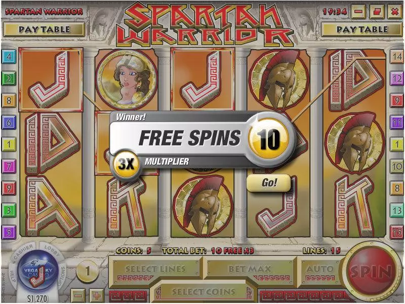 Spartan Warrior  Real Money Slot made by Rival - Bonus 1