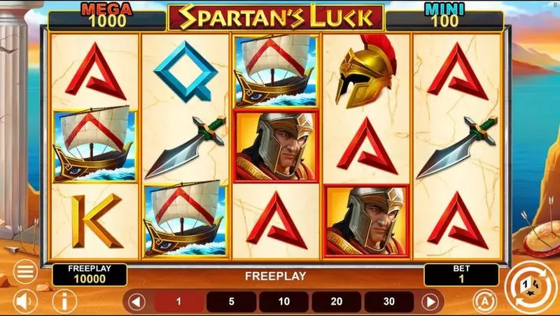 Spartans Luck Hold And Win  Real Money Slot made by 1Spin4Win - Main Screen Reels