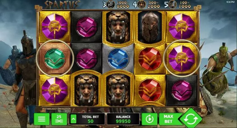 Spartus  Real Money Slot made by StakeLogic - Main Screen Reels