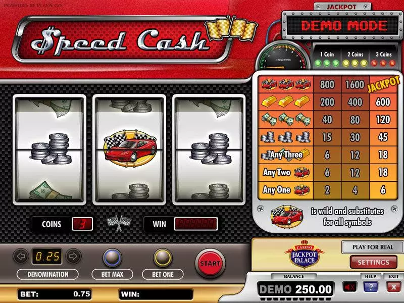 Speed Cash  Real Money Slot made by Play'n GO - Main Screen Reels