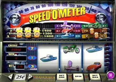 Speed'o'Meter  Real Money Slot made by PlayTech - Main Screen Reels