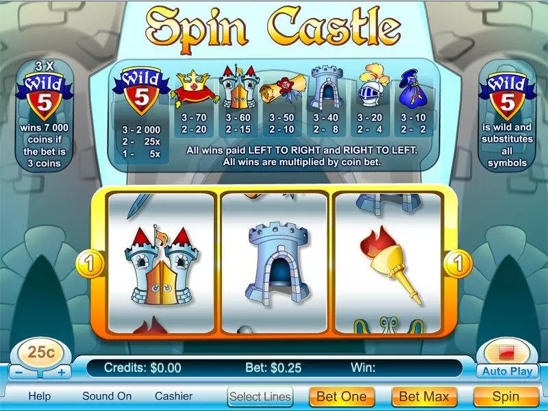 Spin Castle  Real Money Slot made by Byworth - Main Screen Reels