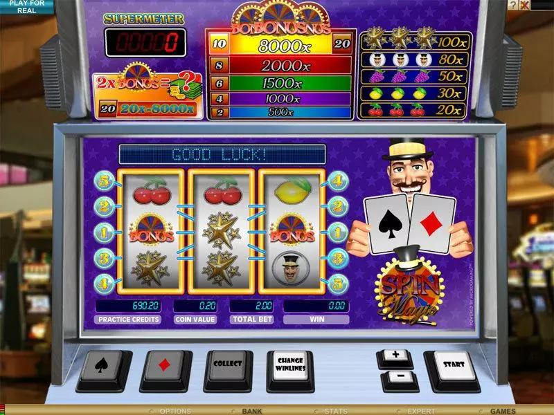 Spin Magic  Real Money Slot made by Microgaming - Main Screen Reels