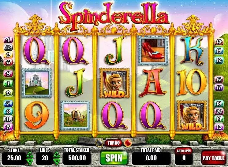 Spinderella  Real Money Slot made by Mazooma - Main Screen Reels