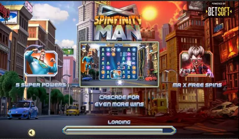 Spinfinity Man  Real Money Slot made by BetSoft - Info and Rules