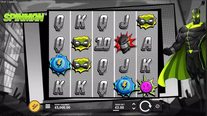 Spinman  Real Money Slot made by Hacksaw Gaming - Main Screen Reels