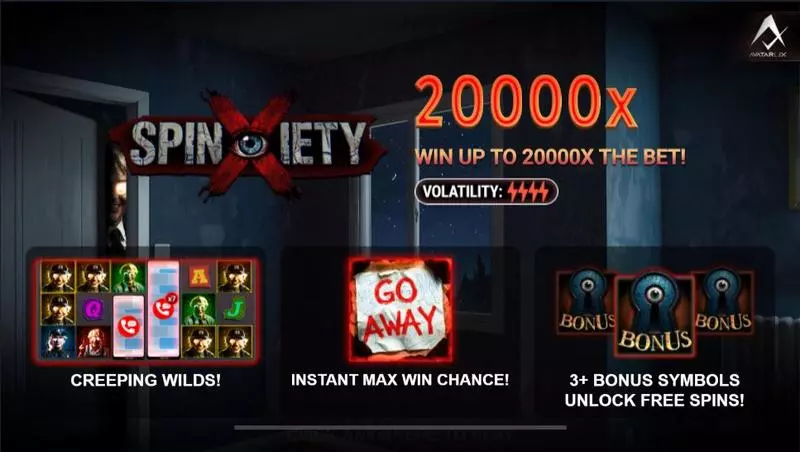 Spinxiety  Real Money Slot made by AvatarUX - Introduction Screen