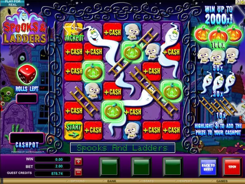 Spooks and Ladders  Real Money Slot made by Microgaming - Bonus 1