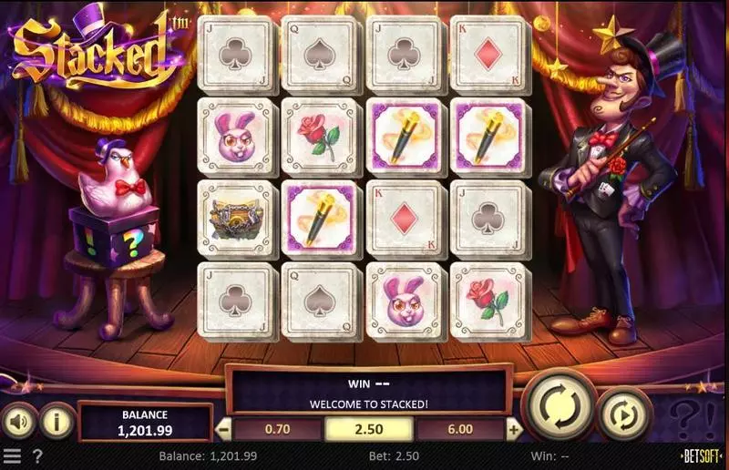 Stacked  Real Money Slot made by BetSoft - Main Screen Reels