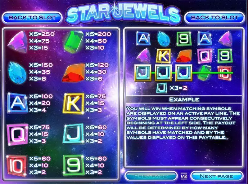 Star Jewels  Real Money Slot made by Rival - Info and Rules