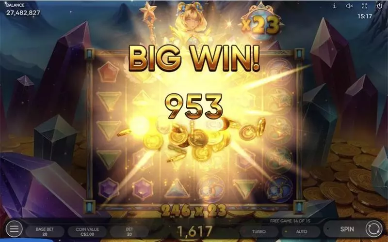 Starshine Crystals  Real Money Slot made by Endorphina - Winning Screenshot