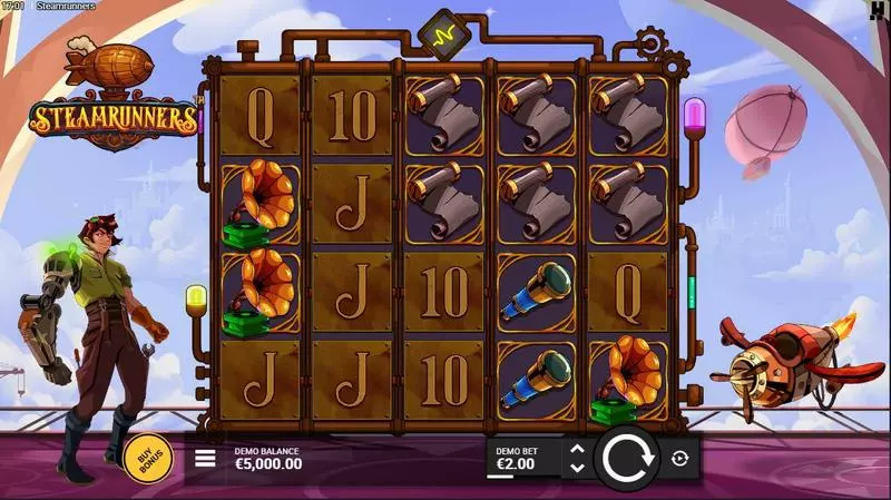 Steamrunners  Real Money Slot made by Hacksaw Gaming - Main Screen Reels