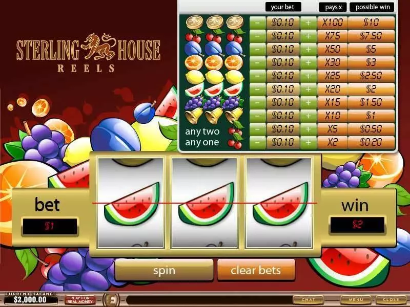 Sterling House Reels  Real Money Slot made by PlayTech - Main Screen Reels