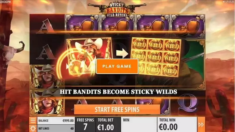 Sticky Bandits: Wild Return  Real Money Slot made by Quickspin - Bonus 1