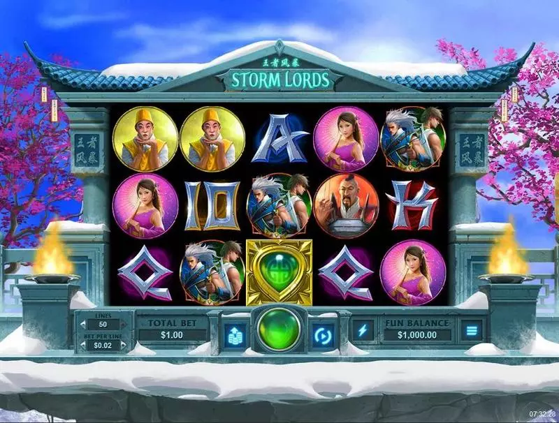 Storm Lords  Real Money Slot made by RTG - Main Screen Reels