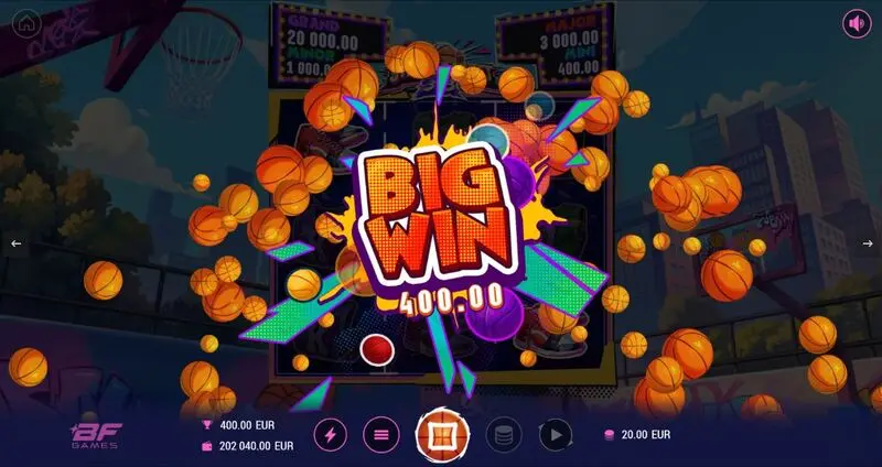 Street Basket 3×3  Real Money Slot made by BF Games - Winning Screenshot