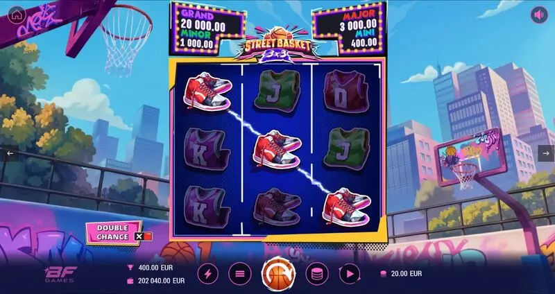 Street Basket 3×3  Real Money Slot made by BF Games - Main Screen Reels