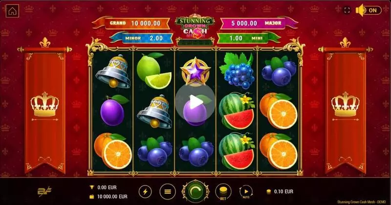 Stunning Crown Cash Mesh  Real Money Slot made by BF Games - Main Screen Reels